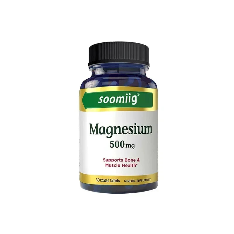 SOOMIIG Magnesium 500 Mg - Mineral Supplement - Supports Bone & Muscle Health, Energy Metabolism, Sleep Quality, 120 Capsules