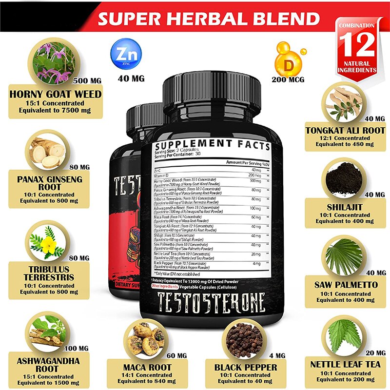 Horny Goat Weed Strength Supplement, Long Lasting, Delayed Output, Boosts Male Performance, Energy Booster Free Shipping