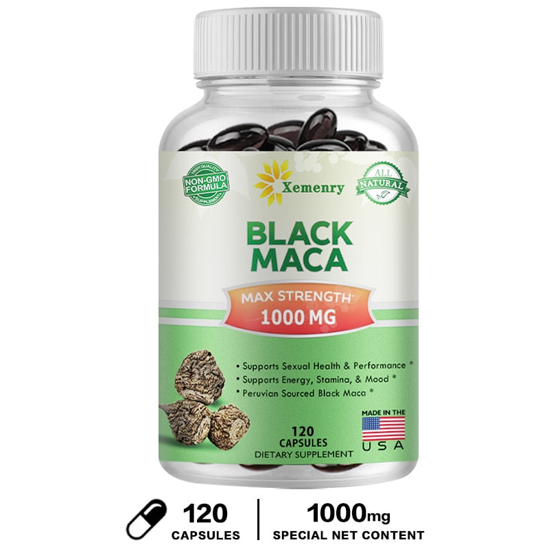 Maca Root Extract Capsules Strength&Mood Supplements,Natural Pills To Support Health,Male Enhancement Capsules Adult Healthcare