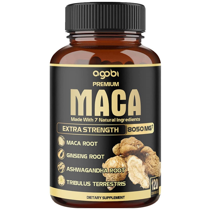 Peruvian Maca Root Supplement - Helps Boost Energy, Erection, Supports Stamina, Male Performance, Energy
