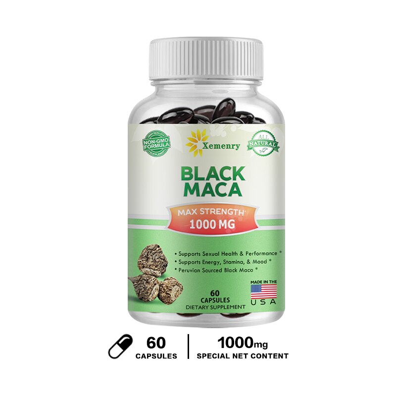 Maca Root Extract Capsules Strength&Mood Supplements,Natural Pills To Support Health,Male Enhancement Capsules Adult Healthcare