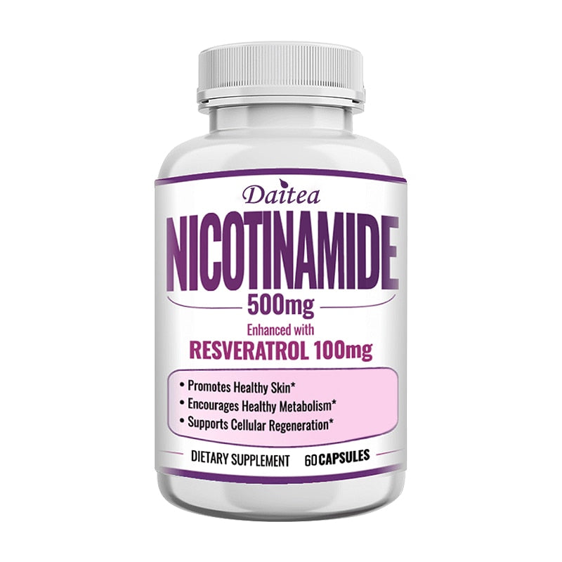 Niacinamide Supplement Supports Skin Health, Metabolism, Cell Regeneration, Brain and Cardiovascular Health and Boosts Immunity