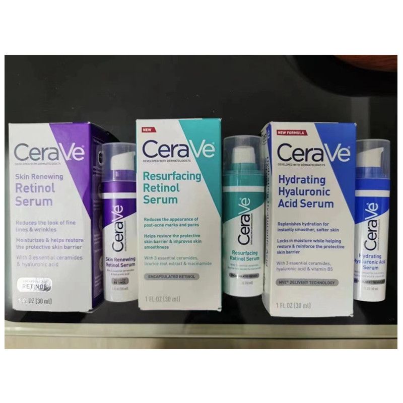 New CeraVe Resurfacing Retinol Serum Skin Renewing Retinol Serum Moisturizing Repairing Hydrating Hyaluronic Acid Serum 30ML