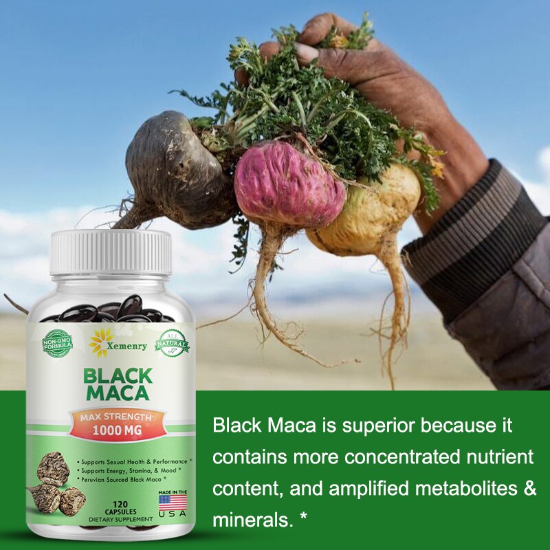 Maca Root Extract Capsules Strength&Mood Supplements,Natural Pills To Support Health,Male Enhancement Capsules Adult Healthcare