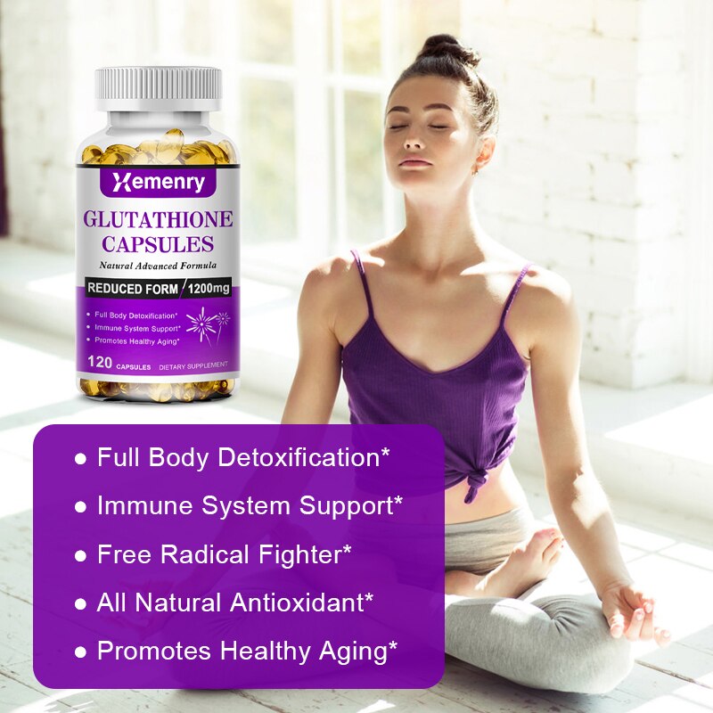 Xemenry Glutathione Capsules Collagen Antioxidant Anti-Aging Boosting Immunity Dull Skin Whitening Supplement Health