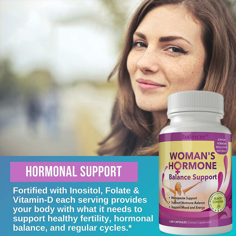 Women's Supplement - Helps Relieve Period Pain, Balance Endocrine System Hormones, Support Energy & Improve Mood
