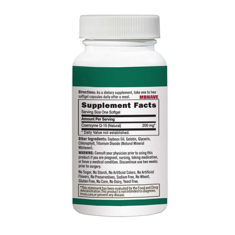 Heart Health Q10 200mg 60pcs Antioxidant Support Cellular Energy Production