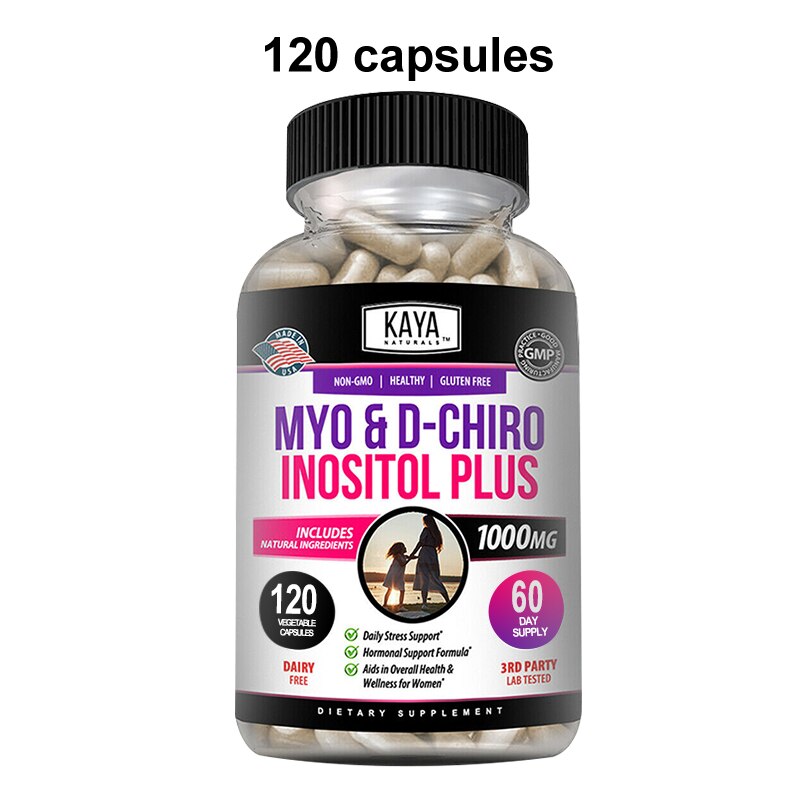 Premium Inositol Supplement Inositol and Folate and Vitamin D Hormone Balance & Healthy Ovarian Support for Women