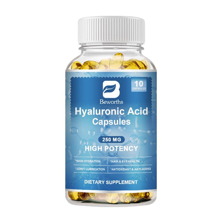 BEWORTHS Hyaluronic Acid Supplements Plus Biotin&Vitamin C High Potency Support Skin Hydration,Joint Lubrication,Hair&Eye Health