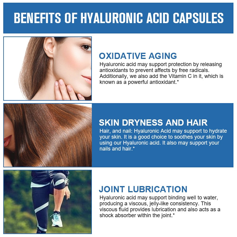 Lukaree Hydrolytic Hyaluronic Acid Capsule Antioxidant Deeply Nourish Skin Brighten Elastic Freckle Removing Beauty and Health