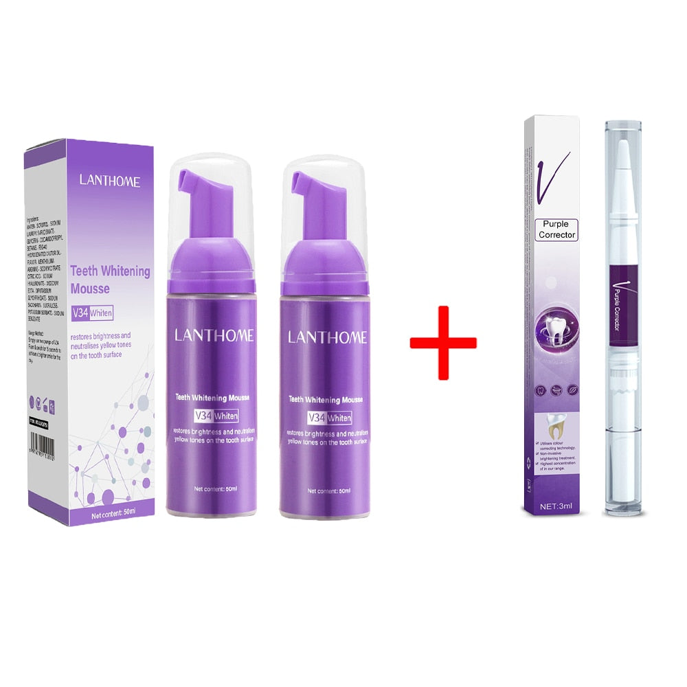 1pc V34 Series Tooth Cleaning Mousse Tooth Whitening Toothpaste Clean Teeth Fresh Breath Toothpaste White Teeth Cleaning Product