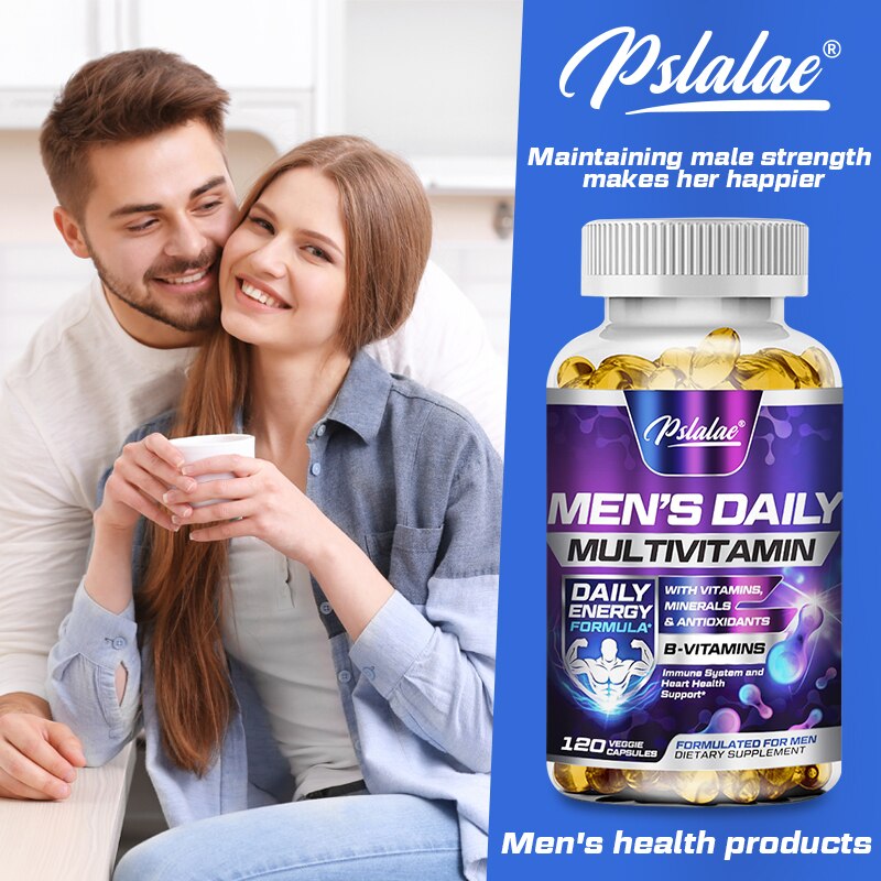 Men's Multivitamin Supplement with Vitamins A, B12, C, D and E for Energy Support and Zinc for Immune Health