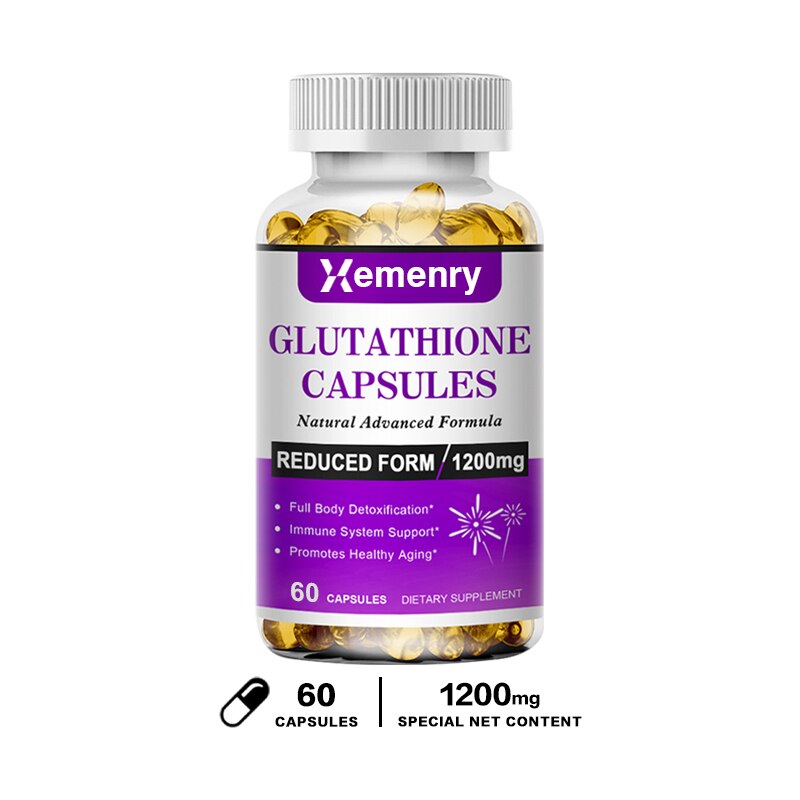 Xemenry Glutathione Capsules Collagen Antioxidant Anti-Aging Boosting Immunity Dull Skin Whitening Supplement Health