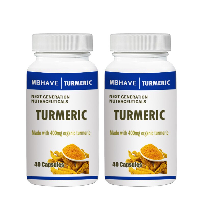 Free shipping TURMERIC 500mg 40pcs May slow or prevent blood clots Reduces depression symptoms