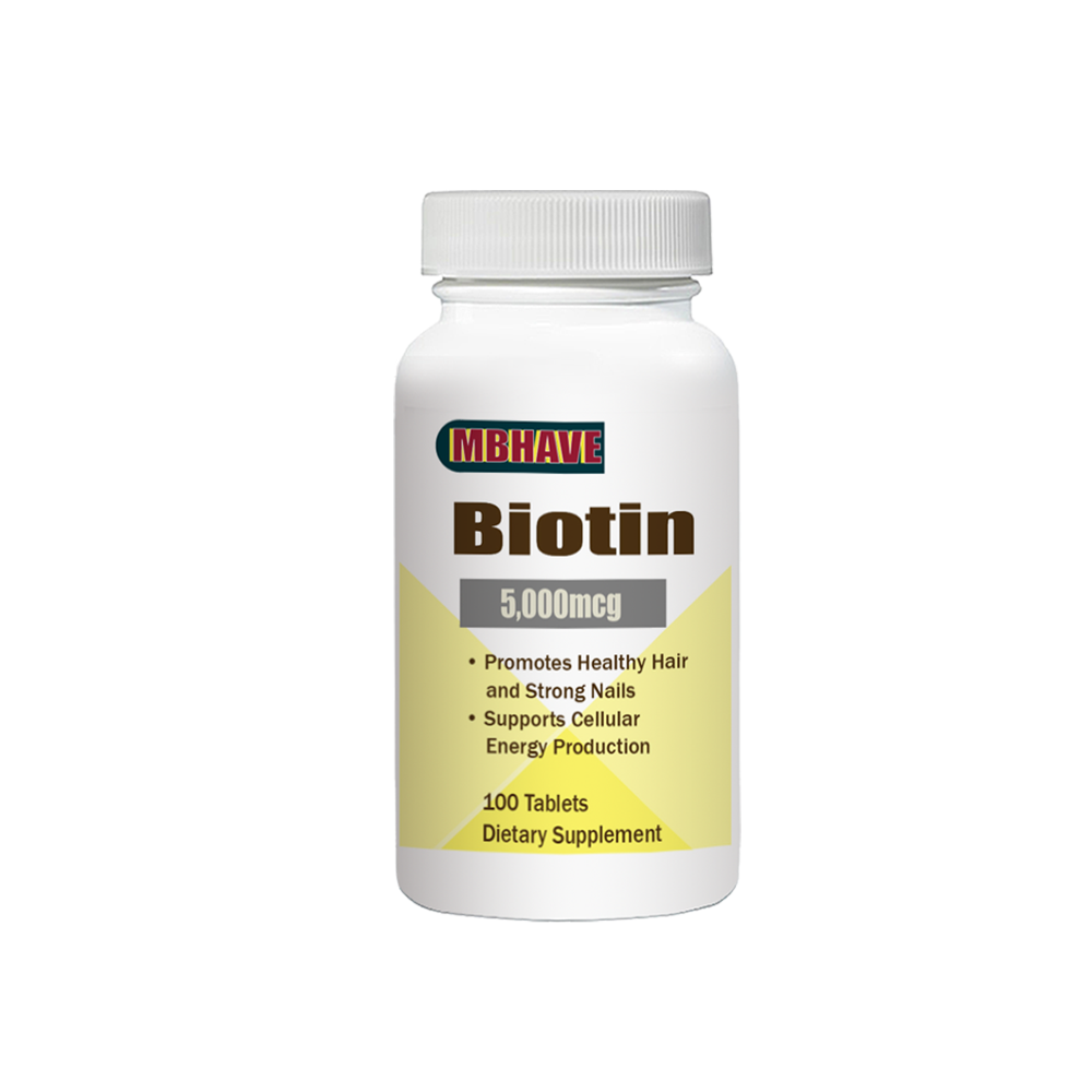 Free Shipping MBHAVE BIOTIN Promotes Healthy Hair and Strong Nails Supports Cellular Energy Production
