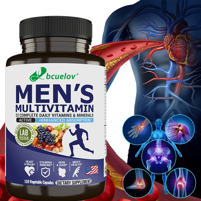 Men's Multivitamins - Stamina Booster Supplements for Men - Support Strength Muscle Energy Gain Pills Supplements Antioxidant
