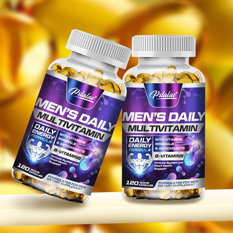 Men's Multivitamin Supplement with Vitamins A, B12, C, D and E for Energy Support and Zinc for Immune Health Support Non-GMO
