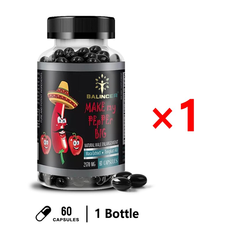 Maca Root Extract Edible Capsules Help Boost Energy Support Male Stamina Energy Erection Supplement Provides Energy for Adults