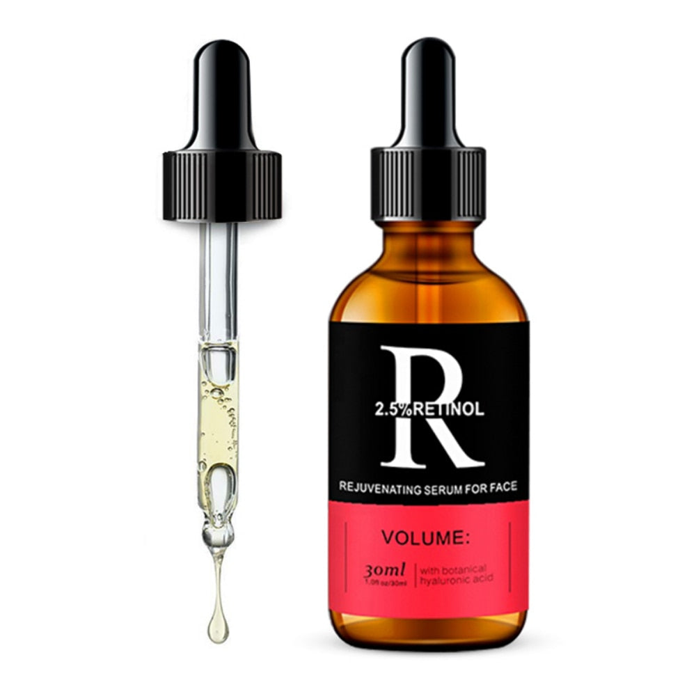 Retinol Facial Serum Organic Whitening Anti-Aging Wrinkle Essence Face Skin Care Vitamin Hyaluronic Acid Moisturizing