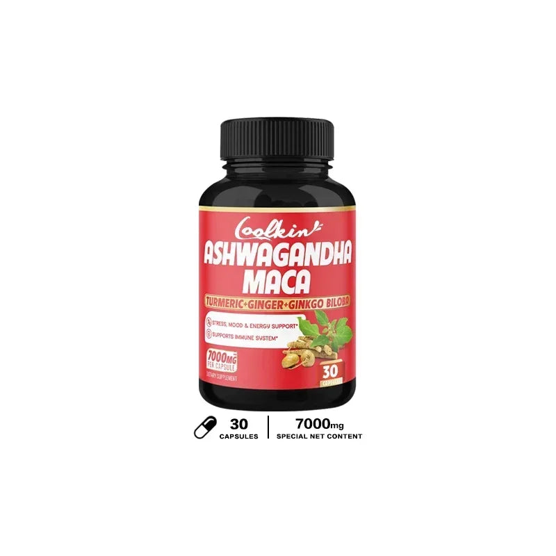Ashwagandha and Maca Supplements - Supports Natural Health, Energy, Performance and Mood Supplements, Enhances Blood Flow