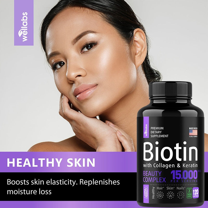 Collagen Supplements - Vitamins To Support Hair Growth, Skin and Nails - Joint and Gut and Immune Health Support