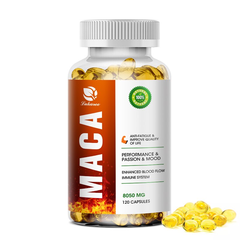 Lukaree Maca and Ashwagandha Root Extract Capsule Health Kidney Endurance Support Enhances Immunity Energy Supplement for Man