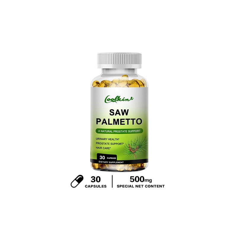 Prostate Health Supplement, Natural Saw Palmetto Extract, Supports Prostate and Hair Growth Capsules for Men and Women