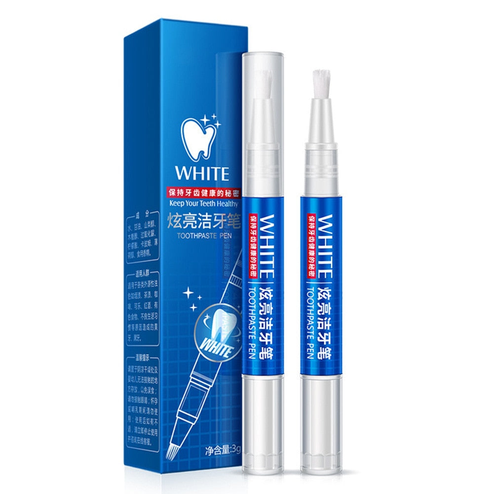 2.5ml Whiten Teeth Tooth Whitening Pen Gel Teeth Whitening Pen Cleaning Serum Remove Plaque Stains Oral Hygiene Dental Tool 1Box