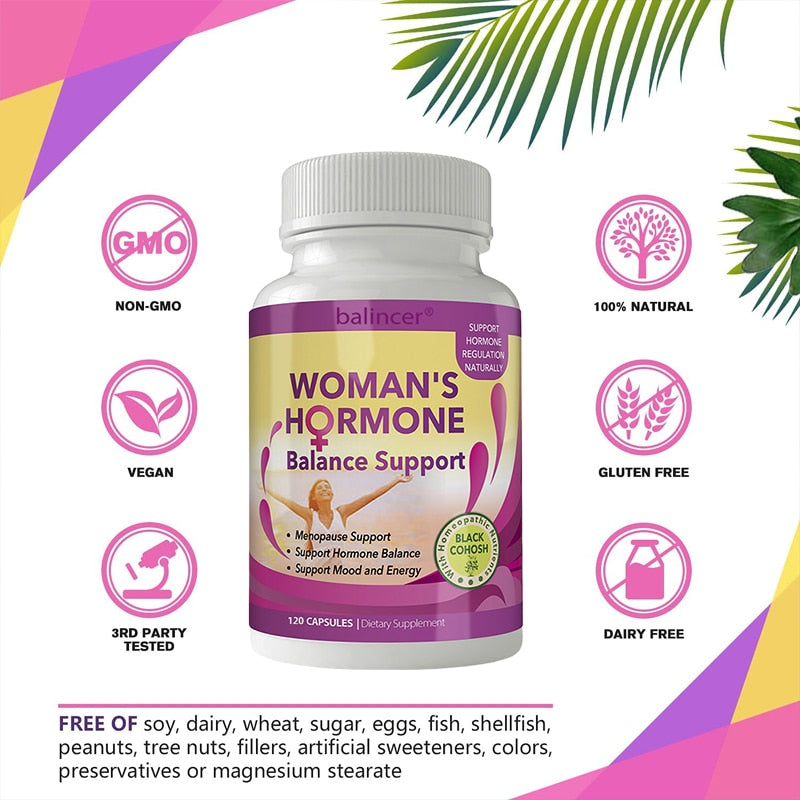 Women's Supplement - Helps Relieve Period Pain, Balance Endocrine System Hormones, Support Energy & Improve Mood