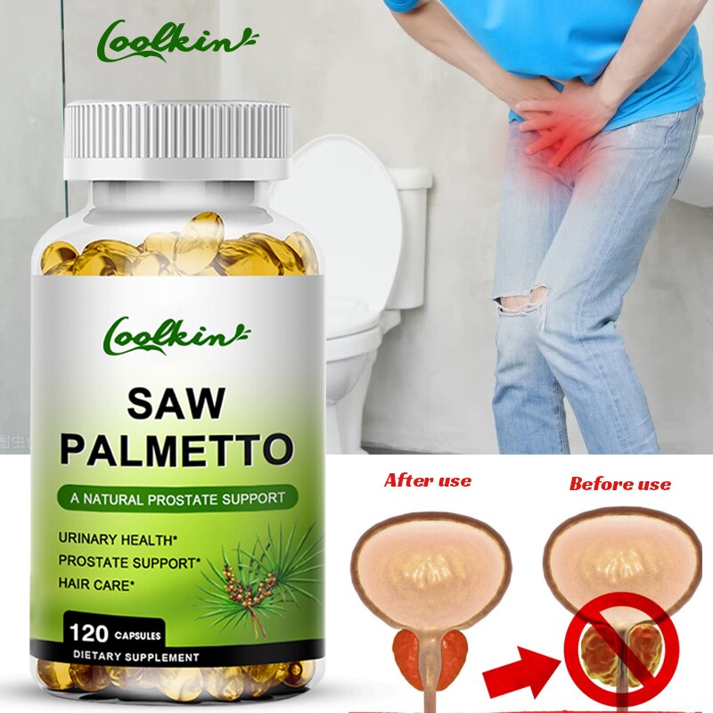 Prostate Health Supplement, Natural Saw Palmetto Extract, Supports Prostate and Hair Growth Capsules for Men and Women