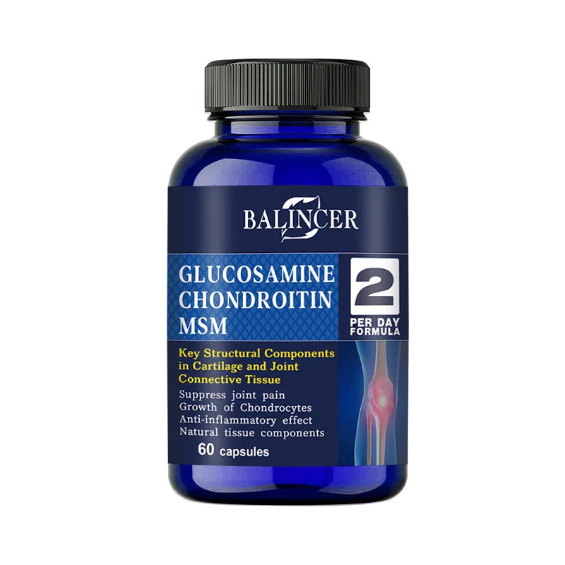 Balincer Glucosamine Chondroitin MSM, 120 Capsules, for Joint and Knee Health, Immune System, Non-GMO, Gluten-Free