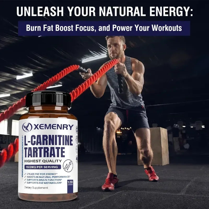 L-Carnitine - Fat Burning, Memory Enhancement, Muscle Growth, Weight and Body Management, Non-GMO
