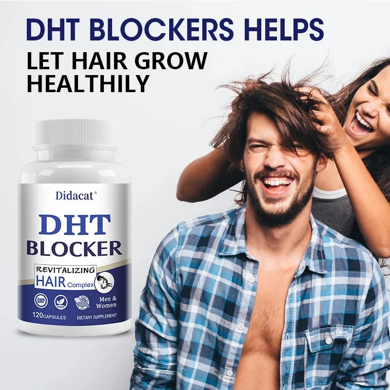 Saw Palmetto Biotin Capsules DHT Blocker - for Hair, Nails and Skin Health, Hair Growth Supplement Non-GMO