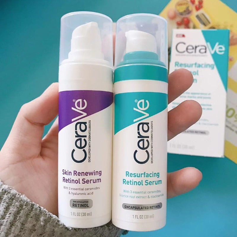 New CeraVe Resurfacing Retinol Serum Skin Renewing Retinol Serum Moisturizing Repairing Hydrating Hyaluronic Acid Serum 30ML