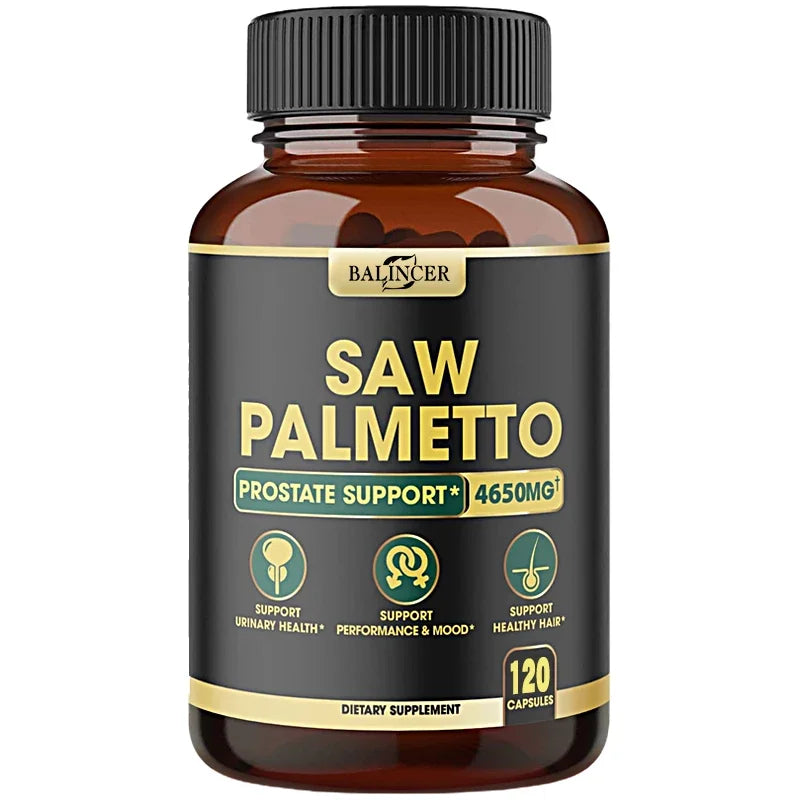 11-in-1 Saw Palmetto Capsules with Ashwagandha, Turmeric, Tribulus, Maca, Healthy Prostate and Hair Support
