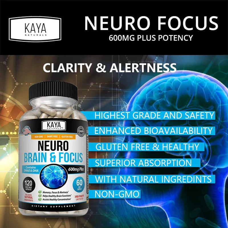 Helps Improve Cognitive Performance, Stress Relief and Brain Memory, Concentration and IQ Supplemen