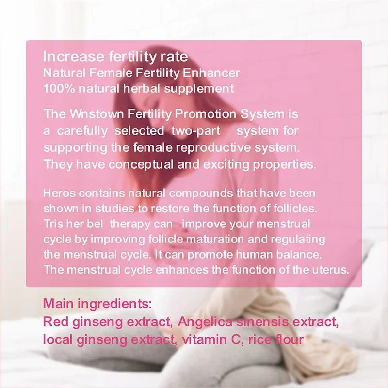 60 Capsules Fertility Supplement - Prepares The Body for Pregnancy - Reduces Infertility Risk, Non-GMO