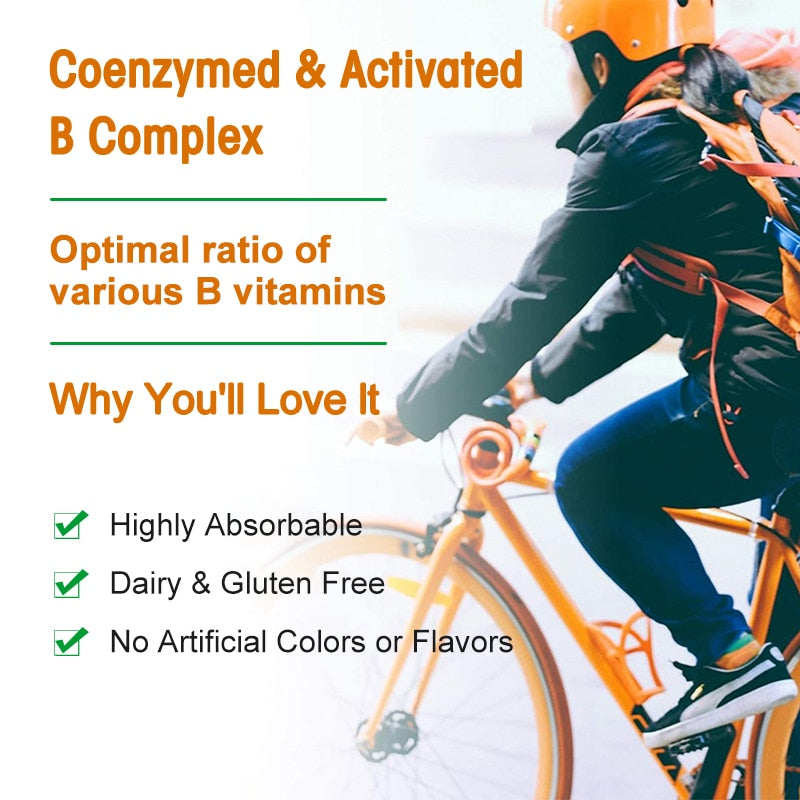 Catfit Compound Vitamin B Capsules B1 B2 B3 B5 B6 B7 B9 B12 Better Mood Assists Nervous System Health &Energy Support Supplement