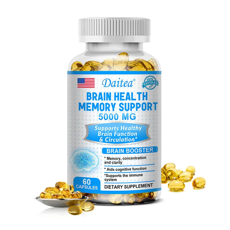 Brain Health Memory Support 5000 Mg, Function & Circulation, Brain Booster "Memory, Focus & Clarity Supports Cognitive Function