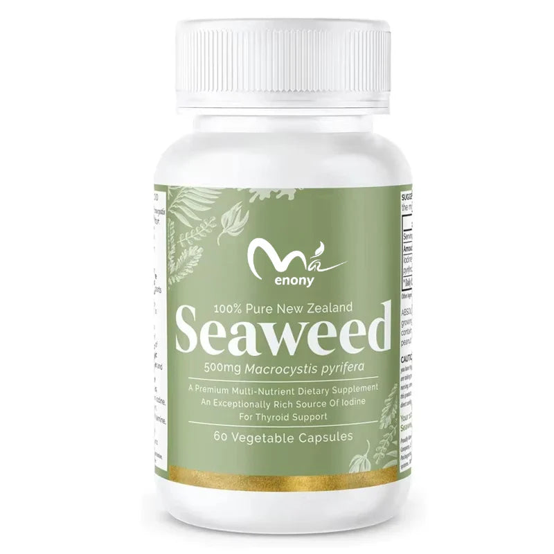 Seaweed and kelp supplement New Zealand | High quality -100% pure organic natural - Multiple nutrients - Iodine 60 capsules
