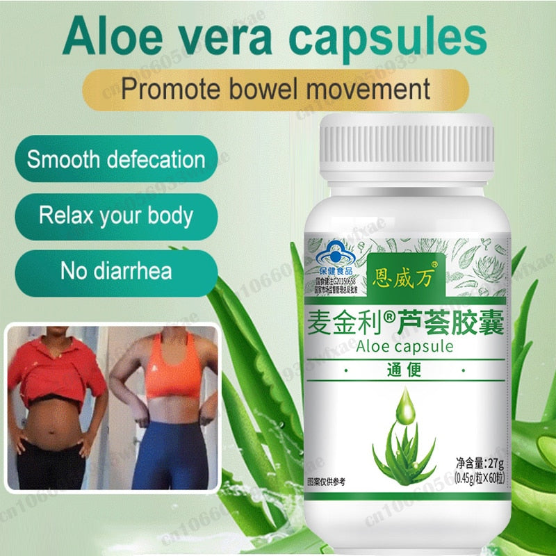 60Pcs Weight Loss Pill Burn Fat Fast Slimming Aloe Vera Detox Capsules Beauty Health Weight Lose Products Cellulite Diet Pills