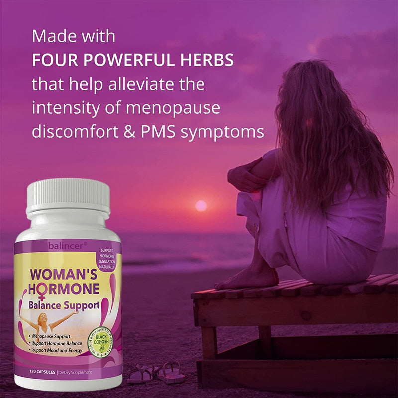 Women's Supplement - Helps Relieve Period Pain, Balance Endocrine System Hormones, Support Energy & Improve Mood