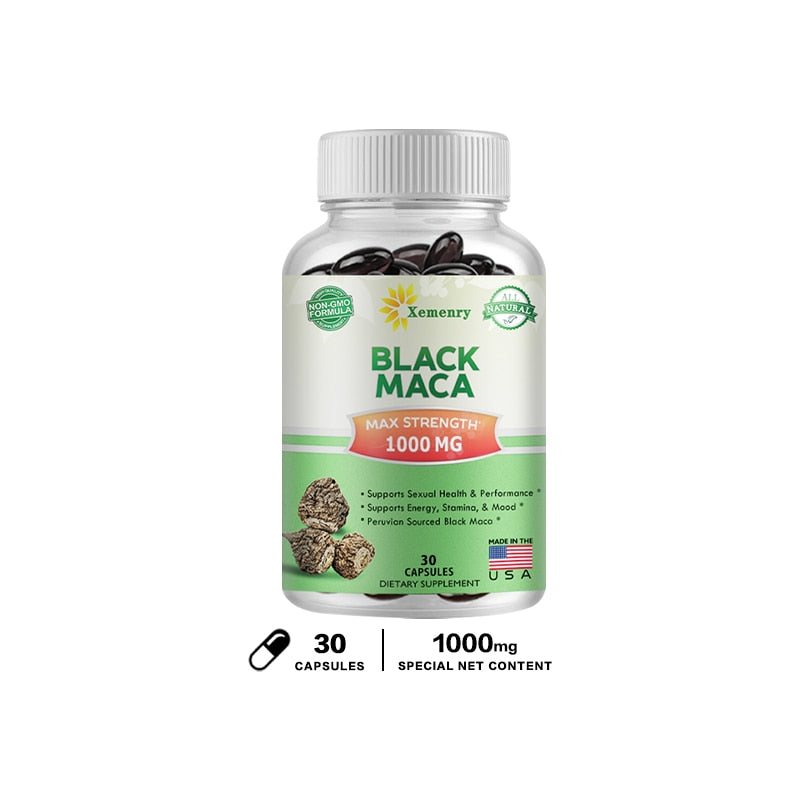 Maca Root Extract Capsules Strength&Mood Supplements,Natural Pills To Support Health,Male Enhancement Capsules Adult Healthcare
