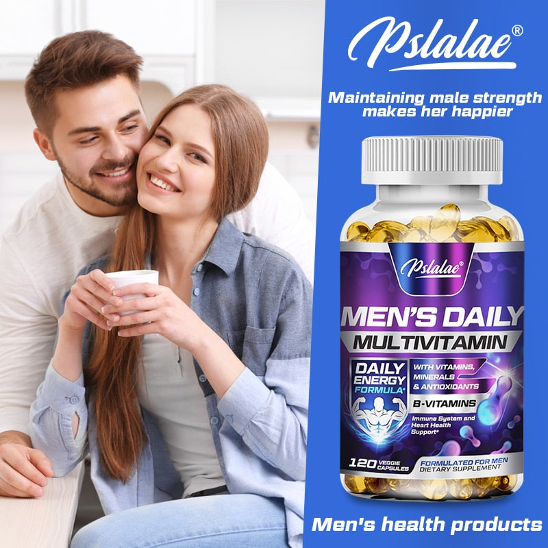 Men's Multivitamin Supplement with Vitamins A, B12, C, D and E for Energy Support and Zinc for Immune Health Support Non-GMO