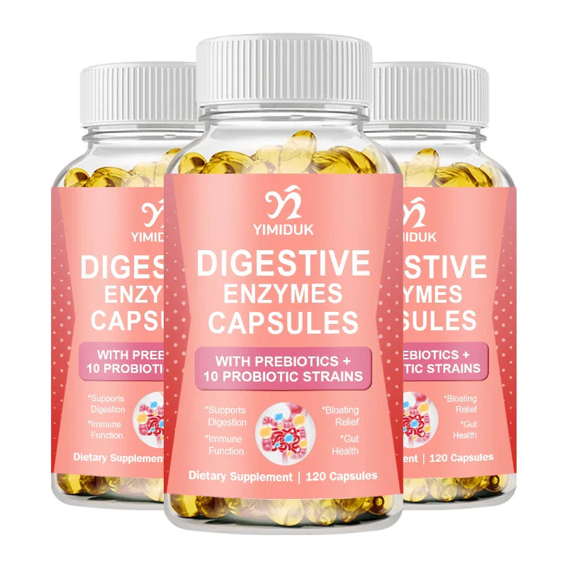 Digestive Enzyme Capsules Probiotics Digestion Multienzyme, Promoting Digestion Health& Lactose Absorption, Help Loss Weight