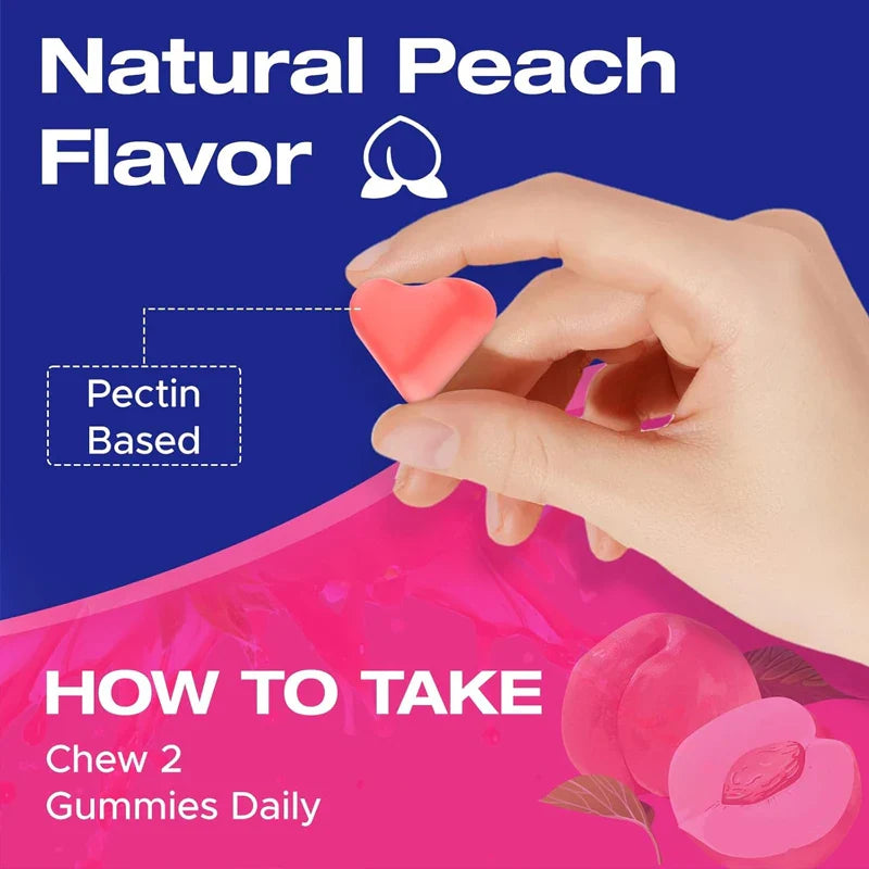 BBL Soft Candy for Butts - Natural Curve Bum Soft Candy with Multiple Vitamins and Herbal Extracts - Peach Flavor-60 Soft Candy