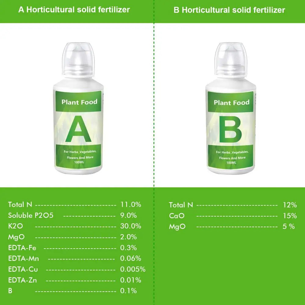 Fertilizer A and B Hydroponic Garden Plant Food Plant Fertilizer For Flowers Vegetables Grass Nutrients Garden Plant Using