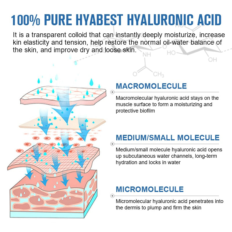 Lukaree Hydrolytic Hyaluronic Acid Capsule Antioxidant Deeply Nourish Skin Brighten Elastic Freckle Removing Beauty and Health