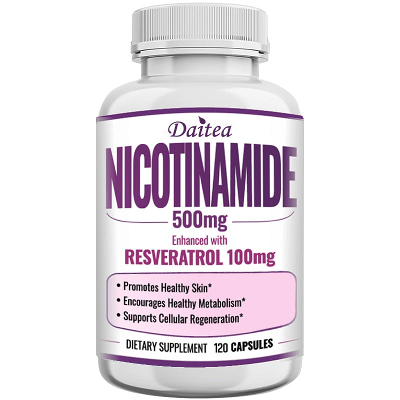 Niacinamide Supplement Supports Skin Health, Metabolism, Cell Regeneration, Brain and Cardiovascular Health and Boosts Immunity