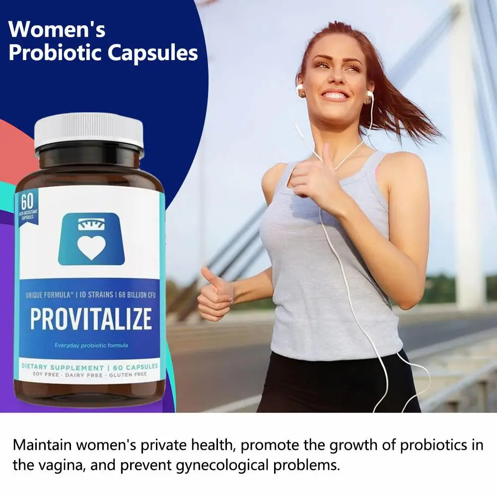 Female Probiotic Capsule 60 Gummies Everyday Probiotic Dietary Supplement Support Healthy Digestion Feel Lighter and Good Sleep
